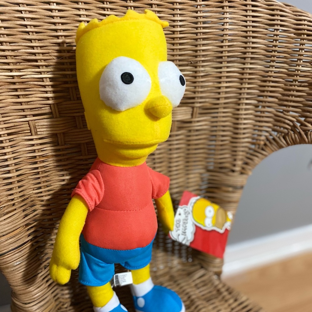 Simpsons Stuffed Bear Bart Simpson Stuffed Toy 14” Simpsons Collector Toy New
